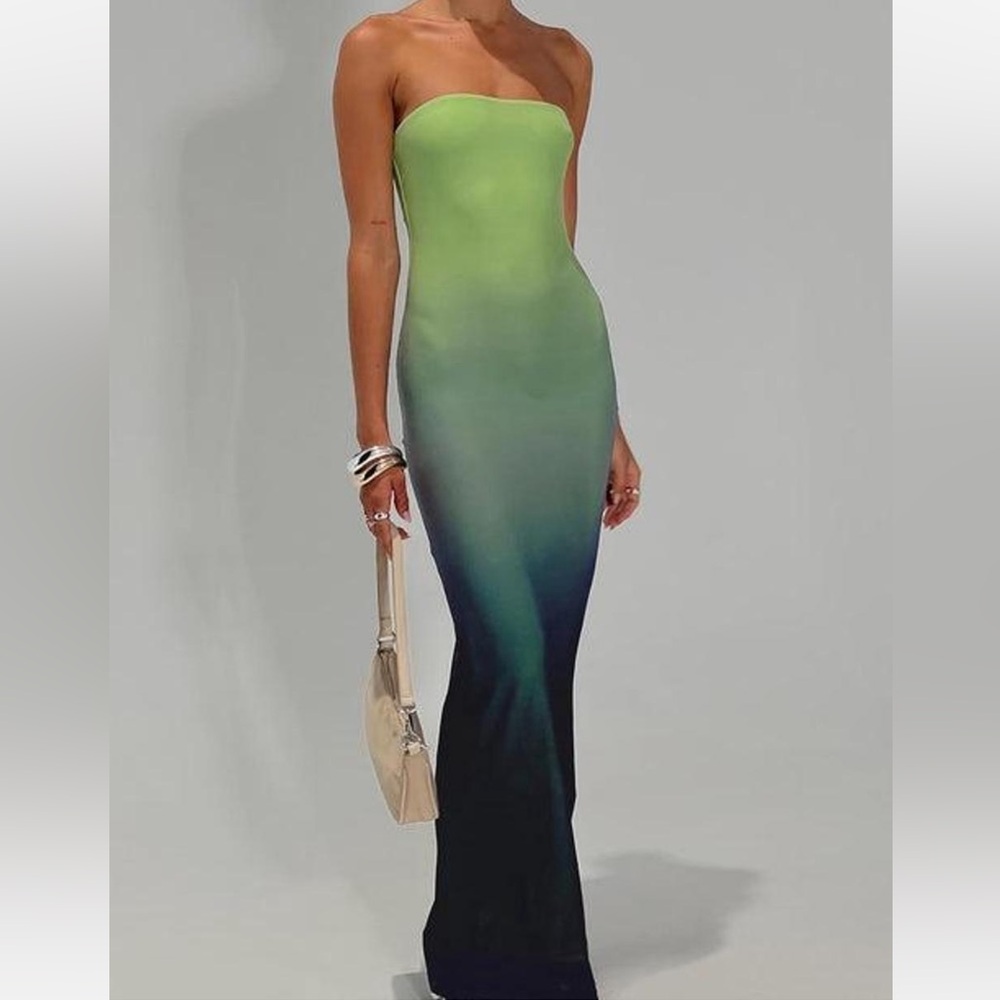 Princess Polly Stolen Love Ombré Strapless Maxi Dress